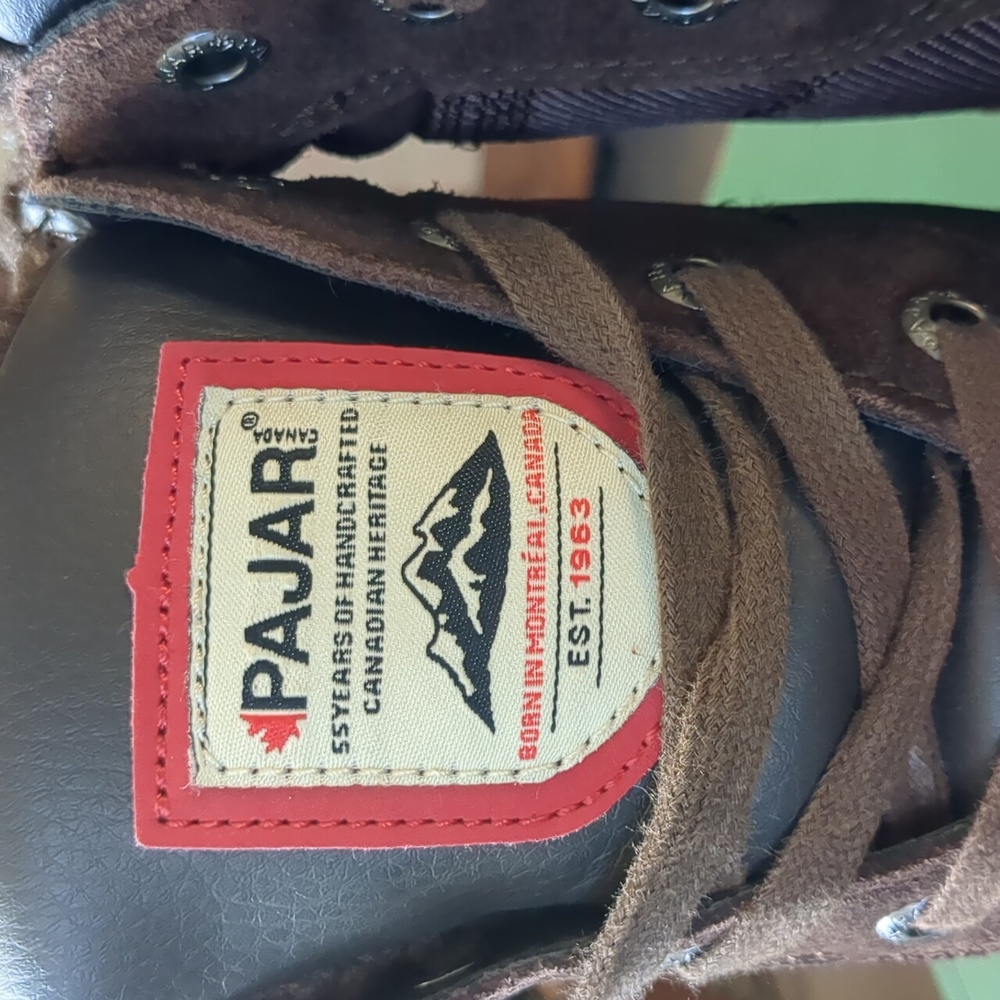 Pajar Trooper Fleece-Lined Waterproof Canada Leather Boots Size 8 - Picture 12 of 13